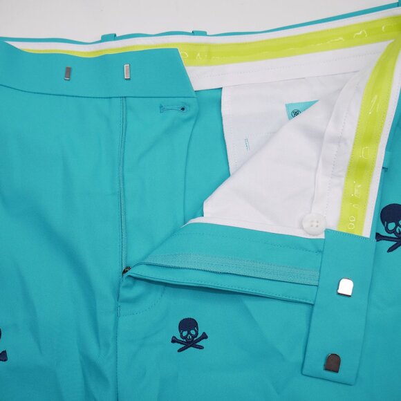 G/FORE Men's Bluebird Golf Shorts Size 30 Skull & T's AOP Embroidery NWT - Picture 8 of 11
